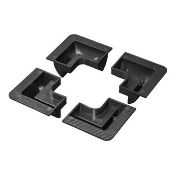 Proplus Hoeksteunen zonnepaneel zwart set van 4, ABS, 5,7..., Ophalen of Verzenden, Nieuw