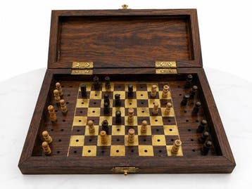 ohanyan - Schaakspel - Vintage Portable Wooden Chess Set –
