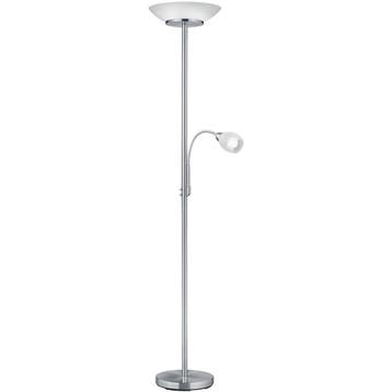 LED Vloerlamp - Trion Germin - E27 Fitting - Rond - Mat, Ophalen of Verzenden, Nieuw, Metaal