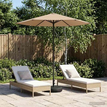 vidaXL Tuinparasol met Basis 230 x 230 cm Polyester, Verzenden, Nieuw, 2 tot 3 meter