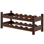 LIVSK 2-laags Bamboe Wijnrek voor 12 Flessen - Compact en St, Huis en Inrichting, Woonaccessoires | Kisten, Verzenden, Nieuw