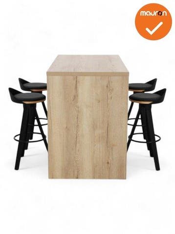 Hoge tafel WOOD -160x80 cm - in 3 kleuren - NIEUW, Vergader- of Presentatieruimte, Ophalen of Verzenden, Nieuw zonder verpakking
