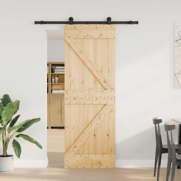 vidaXL Schuifdeur NARVIK 70 x 210 cm (152,5 cm) Naturel en, Doe-het-zelf en Verbouw, Verzenden, Nieuw