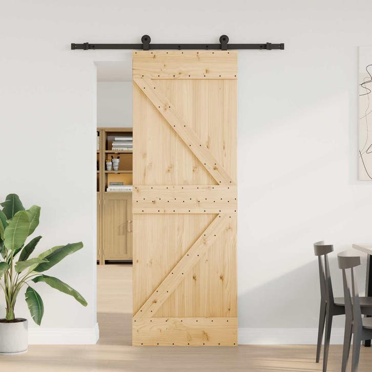 vidaXL Schuifdeur NARVIK 70 x 210 cm (152,5 cm) Naturel en, Doe-het-zelf en Verbouw, Deuren en Horren, Nieuw, Verzenden