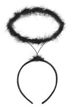 Haarbandgel Zwart Halo Diadeem Aureool Black Angelgeltje Ker, Ophalen of Verzenden, Nieuw, Carnaval, Accessoires