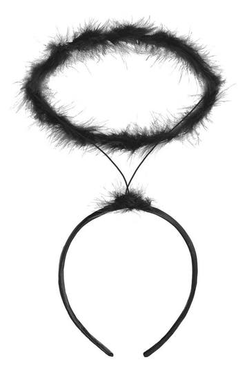 KIMU® Haarbandgel Zwart Halo Diadeem Aureool Black Angelgelt, Kleding | Dames, Ophalen of Verzenden, Nieuw, Carnaval, Accessoires
