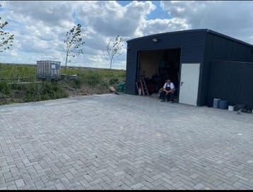 Demontabele stalen loods / bedrijfshal / werkplaats–ca. 69m2
