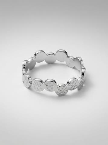 Zilver-Stijl Cirkel Design Ring Sieraden, IJzer of Staal, Nieuw, Ophalen of Verzenden, Dame of Heer