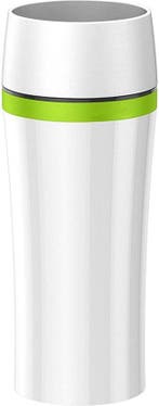 TRAVEL MUG FUN thermobeker 0.36 L. wit/groen, Verzenden