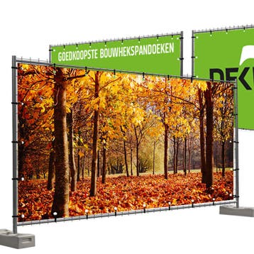 Bouwhekdoeken Herfstlandschap ontwerp 1 335x174 cm, Nieuw