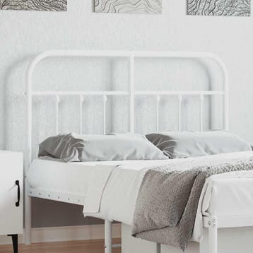 vidaXL Vervangend hoofdbord metaal wit 120 cm, Verzenden, Nieuw, Wit, Metaal