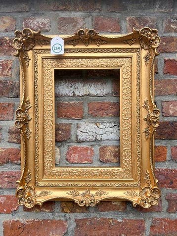 Lijst - 260. Oude goud vergulde schilderijlijst. Voor