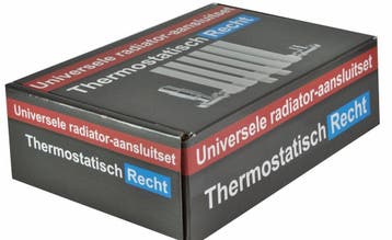 Luxe thermostatische radiator aansluitset recht, Doe-het-zelf en Verbouw, Verzenden, Nieuw