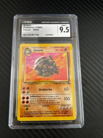 Pokémon - 1 Graded card - Golem 36/62 - CGC 9.5 - Various, Nieuw
