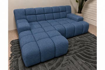 Loungebank Tiel - loungebanken - Blauw, Nieuw, 150 cm of meer, Stof, 250 tot 300 cm