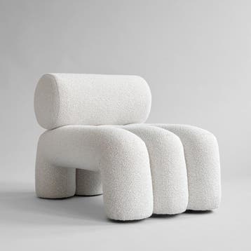 101 Copenhagen Fauteuil Foku - Off White - Ongebruikt, 75 tot 100 cm, Ophalen of Verzenden, Zo goed als nieuw, Stof