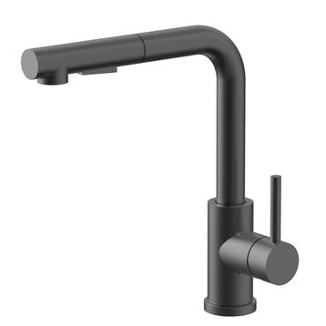 Keukenmengkraan Gabriele gun metal volledig Rvs met, Verzenden, Nieuw