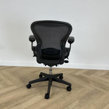 herman Miller Aeron, Antraciet, formaat A, Ophalen of Verzenden, Ergonomisch, Gebruikt, Bureaustoel
