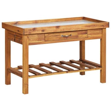 Plantentafel zinken blad | Laatste Stuk!, Ophalen of Verzenden, Zo goed als nieuw, Rechthoekig, Hout