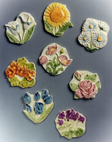 Wanddecoratie (8) - Floraal - Italië - Keramiek Serie Fiori