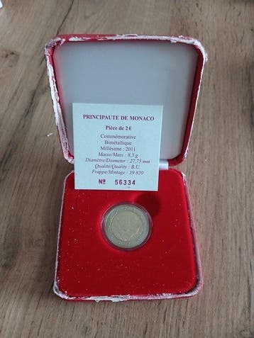 Monaco. 2 Euro 2011 Mariage Princier BU (Zonder