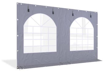 Partytent zijwand PVC met ramen en ritsen | 4 meter | 220cm, Ophalen of Verzenden, Nieuw, Zeil
