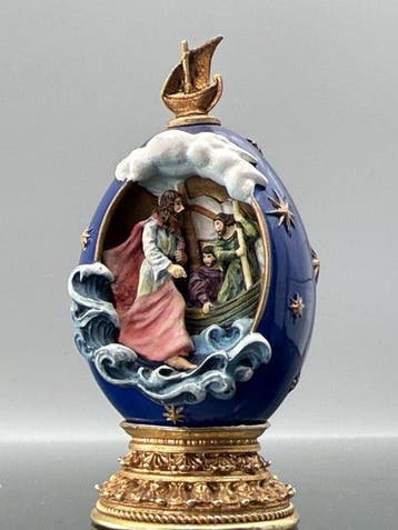 Fabergé ei - Transfiguratie - House of Faberge 24 Karat Gold, Antiek en Kunst