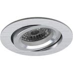 GU10 Inbouwspot Set - Mat Zilver - Inbouw Rond - Kantelbaar, Metaal of Aluminium, Nieuw, Ophalen of Verzenden, Led