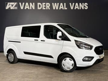 Ford Transit Custom 2.0 TDCI 131pk Automaat L2H1 Dubbele Cab, Automaat, Stof, Gebruikt, Wit