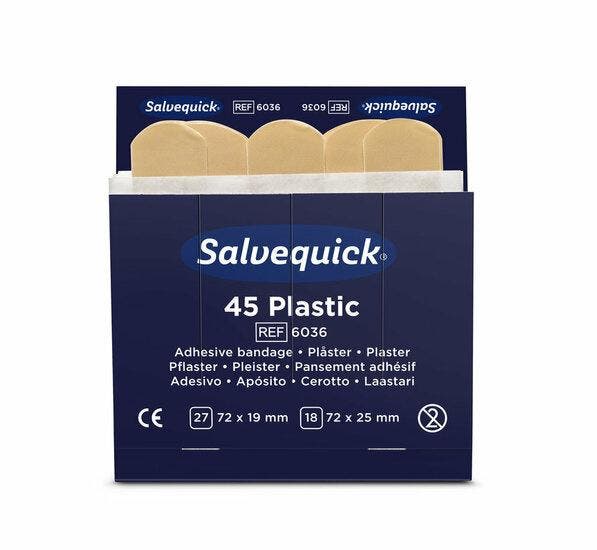 Salvequick 6036 navulling 45 plastic pleisters, Diversen, Verpleegmiddelen, Verzenden