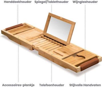 2dekans | RelaxTub® Badplank - Badplank voor in Bad - Badrek, Ophalen of Verzenden, Zo goed als nieuw, Bruin