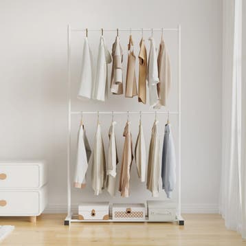 Stabiele Kledingrek Dubbellaags - Multifunctioneel & Nordic, Verzenden, Nieuw