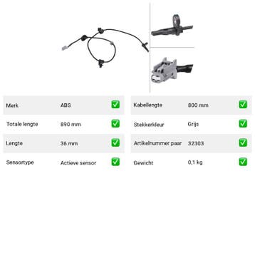 ABS-sensor Vooras rechts Subaru Forester, Auto-onderdelen, Verzenden, Nieuw, Subaru