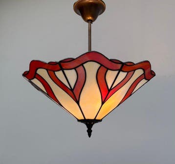 Plafondlamp - Glas-in-lood