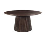 Salontafel Salvator rond 80 cm Mangohout - Walnut |, Ophalen of Verzenden, Nieuw