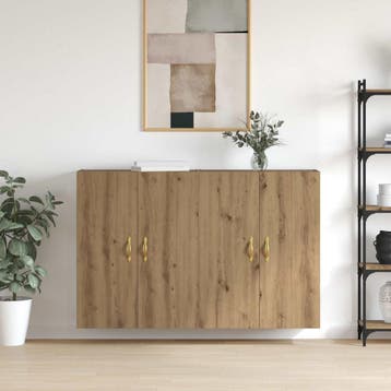 vidaXL Wandkast 2 pcs Artisan Eiken 69,5 x 34 x 90 cm, Minder dan 50 cm, Verzenden, Nieuw, Minder dan 100 cm
