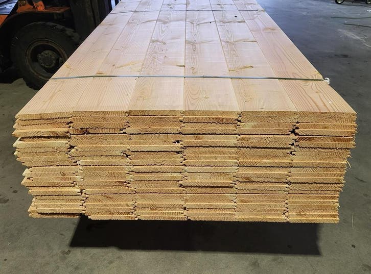 Douglas Vellingdelen 18x165mm lengte 3-4-5m, Doe-het-zelf en Verbouw, Hout en Planken, Overige houtsoorten, 300 cm of meer, Minder dan 25 mm