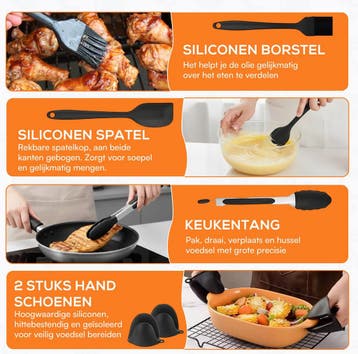Nevana Airfryer Accessoires - Pizza pan - Spiesrek - Rooster, Ophalen of Verzenden, Zo goed als nieuw, Nevana