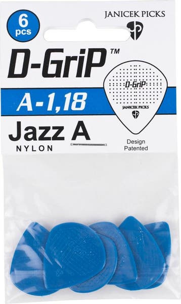 Janicek Picks D-Grip Jazz A plectrum 1.18 mm 6-pack, Ophalen of Verzenden, Nieuw, Elektrische gitaar