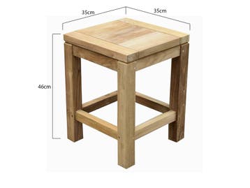 Boris bijzettafel 35x35xH46 cm teak, Tuin en Terras, Ophalen of Verzenden, Nieuw, Teakhout