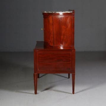 Schrijfkabinet of Drankenkastje in deels half rond in strak, Ophalen of Verzenden
