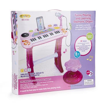 Muziekset Kinderen Roze | Keyboard + Microfoon | Actie, Ophalen of Verzenden, Nieuw, Ontdekken, Met licht