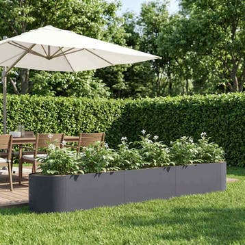 vidaXL Verhoogd Tuinbed Antracietkleurig 300 x 40 x 40 cm, Tuin en Terras, Bloembakken en Plantenbakken, Verzenden, Minder dan 60 cm