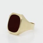 Ring - 14 karaat Geel goud - Carneool, Nieuw