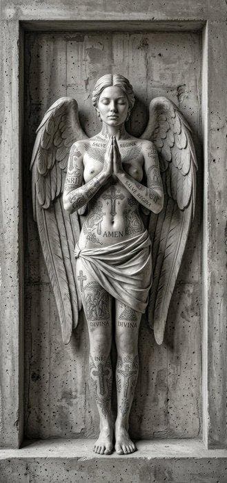 Artxlife - Cement Niche Tattooed Angel