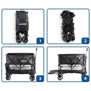 2dekans | Aldorr Bolderkar XXL - Zwart - 400 Liter -, Ophalen of Verzenden, Zo goed als nieuw