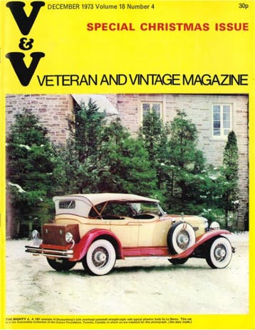 1973 VETERAN AND VINTAGE MAGAZINE 4 ENGELS, Nieuw, Author