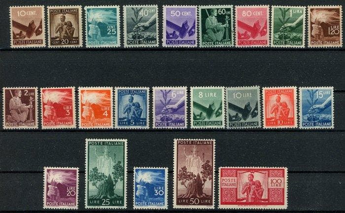 Italiaanse Republiek 1945 - Democratica, de volledig nieuwe, Postzegels en Munten, Postzegels | Europa | Italië