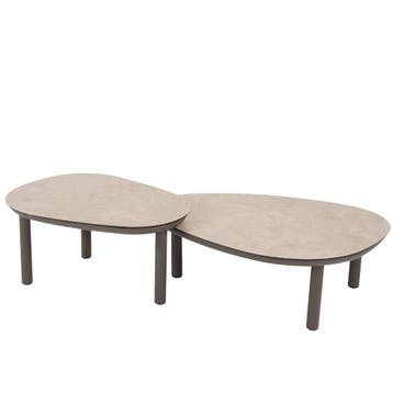 Monroe set loungetafels 65xH32 cm en 80xH27 cm terre Taste, Ophalen of Verzenden, Nieuw