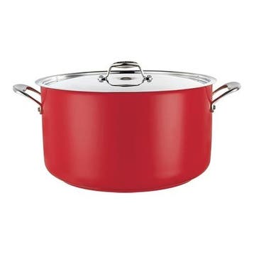 Kookpan | Rood | RVS | 14 L | Ø32 cm | Gas, elektrisch, k.., Verzenden